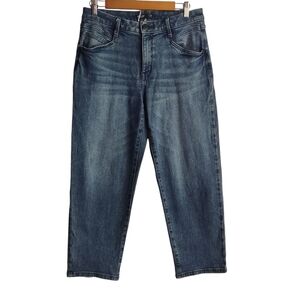 Simply Vera Vera Wang Women's Blue Stretch Straight Leg Pants Crop Jeans Size 8